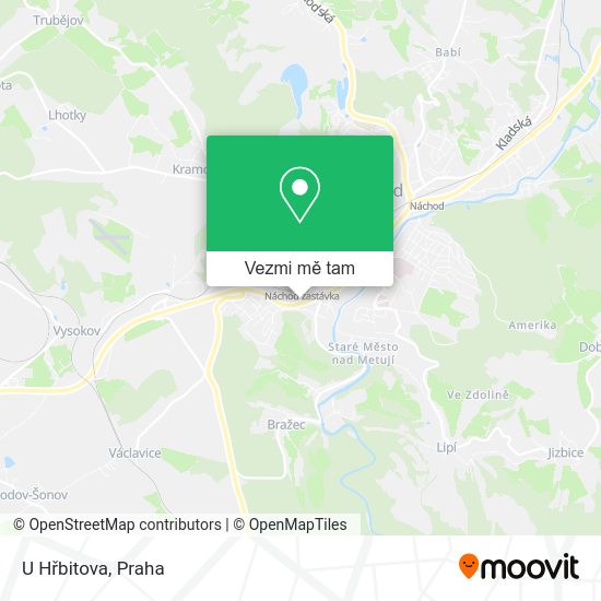 U Hřbitova mapa