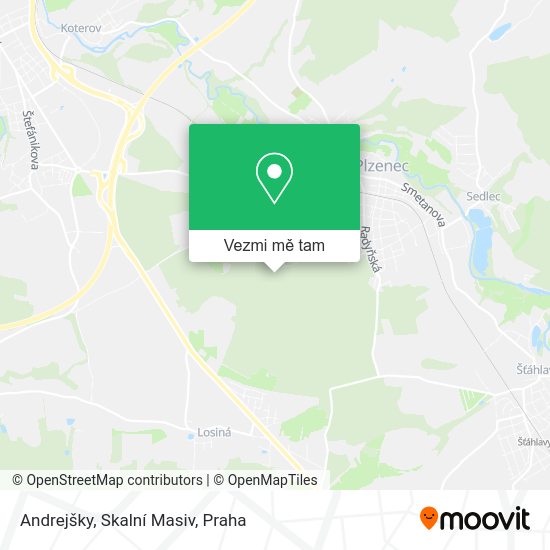 Andrejšky, Skalní Masiv mapa