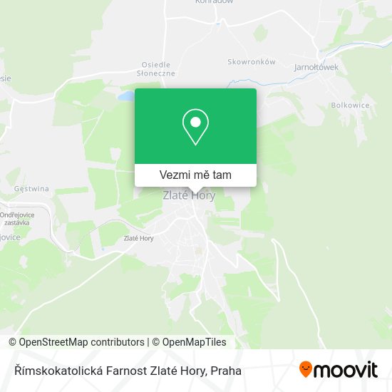 Římskokatolická Farnost Zlaté Hory mapa
