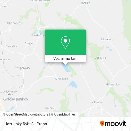 Jezuitský Rybník mapa