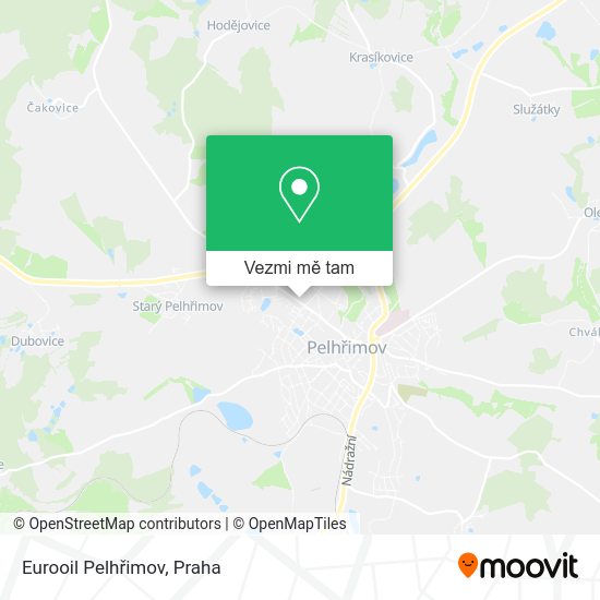 Eurooil Pelhřimov mapa