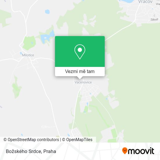 Božského Srdce mapa