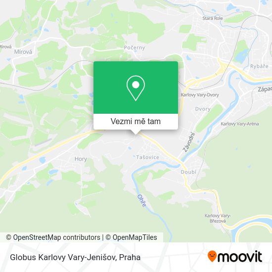 Globus Karlovy Vary-Jenišov mapa
