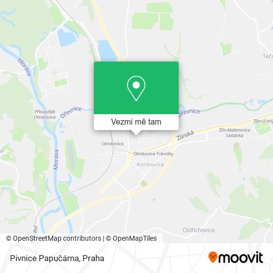 Pivnice Papučárna mapa