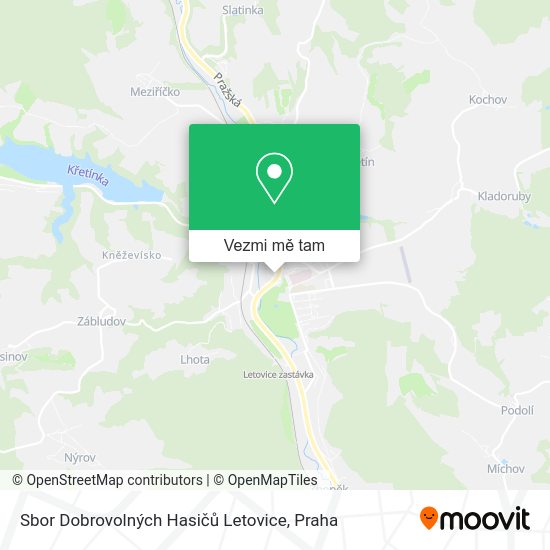 Sbor Dobrovolných Hasičů Letovice mapa