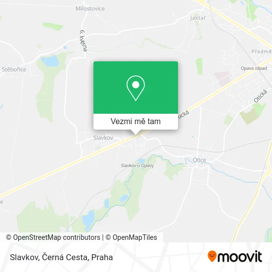 Slavkov, Černá Cesta mapa