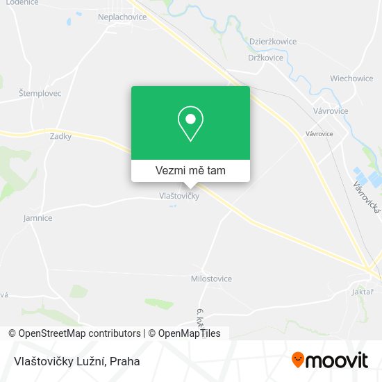 Vlaštovičky Lužní mapa