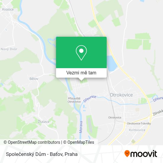 Společenský Dům - Baťov mapa