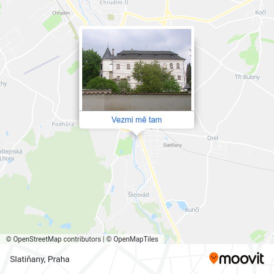 Slatiňany mapa