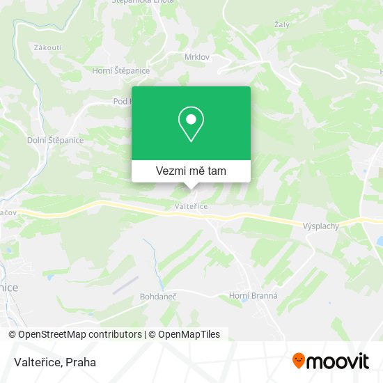 Valteřice mapa