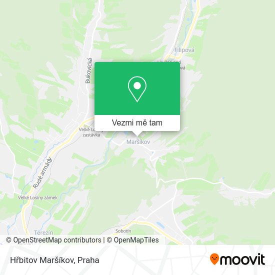 Hřbitov Maršíkov mapa