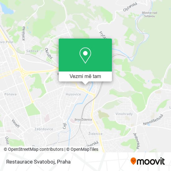 Restaurace Svatoboj mapa
