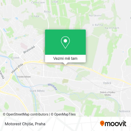 Motorest Chýše mapa