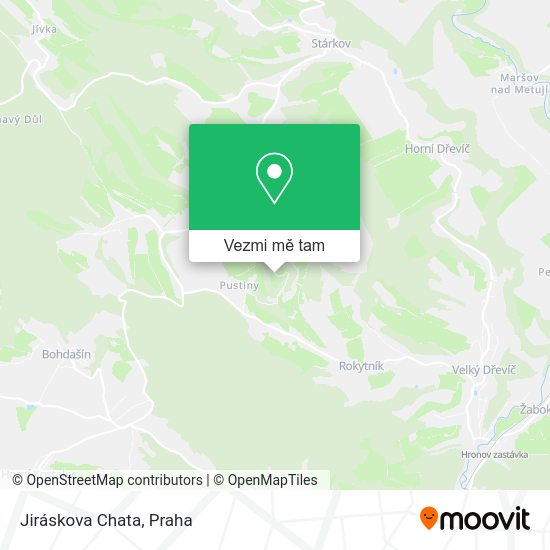 Jiráskova Chata mapa