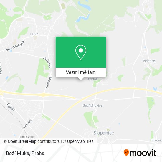 Boží Muka mapa