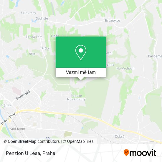 Penzion U Lesa mapa
