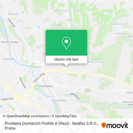 Prodejna Domácích Potřeb A Dřezů - Nadřez S.R.O. mapa