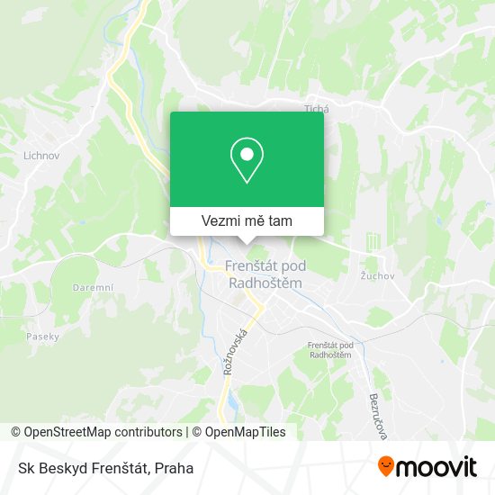 Sk Beskyd Frenštát mapa