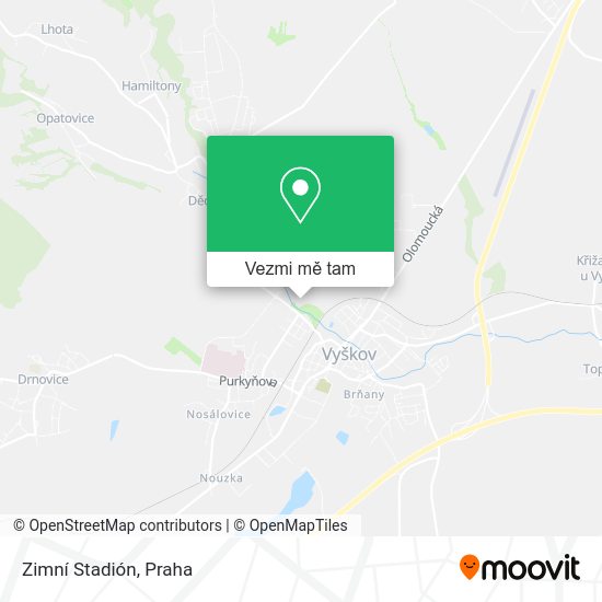 Zimní Stadión mapa