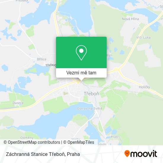Záchranná Stanice Třeboň mapa