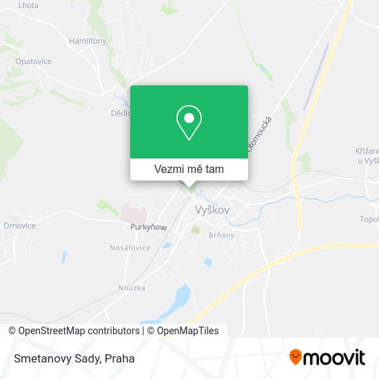 Smetanovy Sady mapa