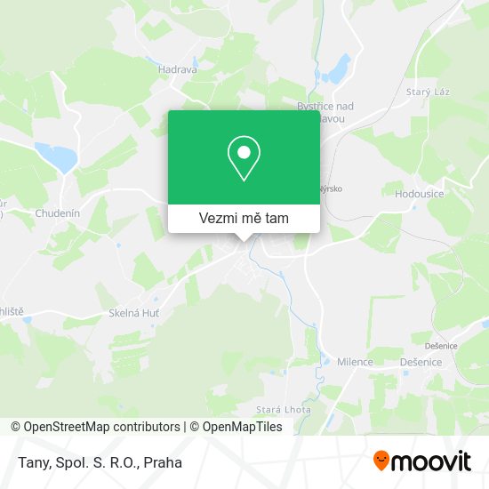 Tany, Spol. S. R.O. mapa