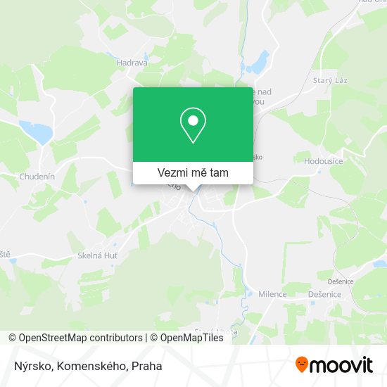Nýrsko, Komenského mapa