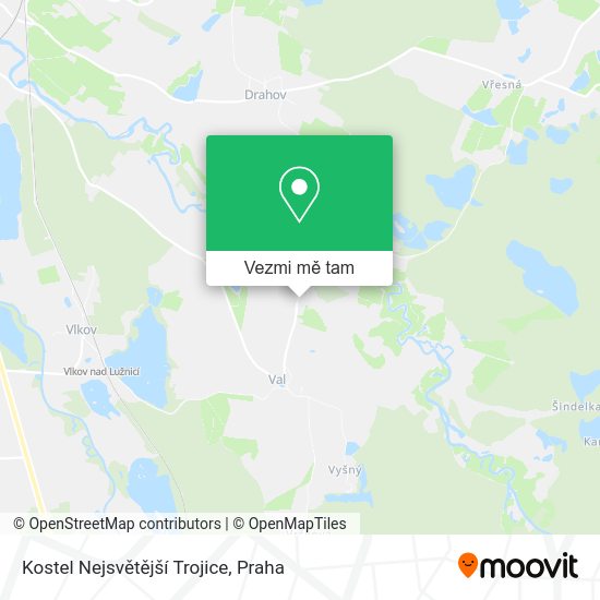 Kostel Nejsvětější Trojice mapa