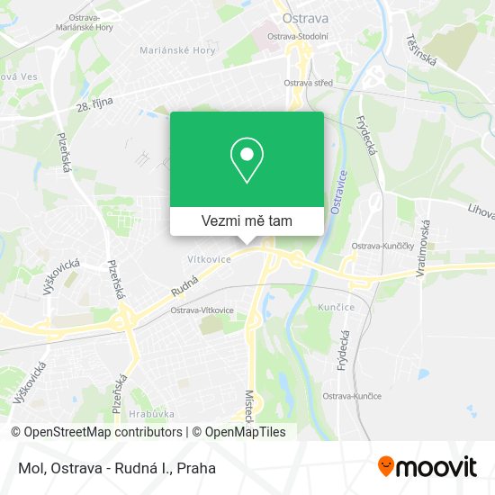 Mol, Ostrava - Rudná I. mapa