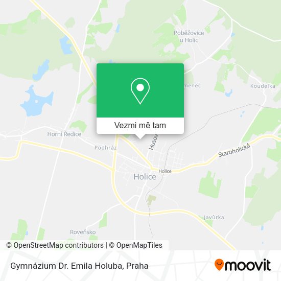 Gymnázium Dr. Emila Holuba mapa