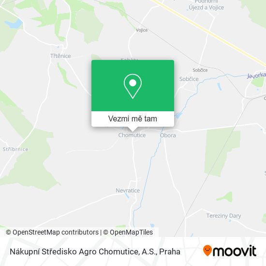 Nákupní Středisko Agro Chomutice, A.S. mapa