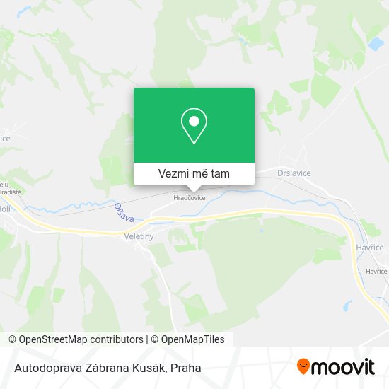 Autodoprava Zábrana Kusák mapa