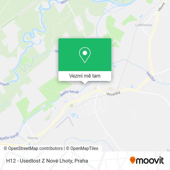 H12 - Usedlost Z Nové Lhoty mapa