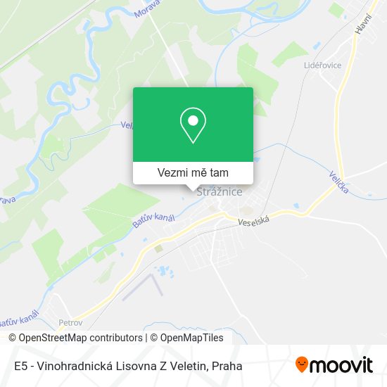 E5 - Vinohradnická Lisovna Z Veletin mapa