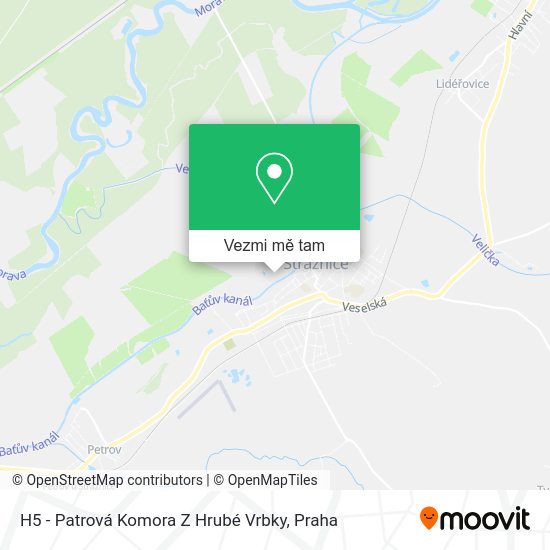 H5 - Patrová Komora Z Hrubé Vrbky mapa