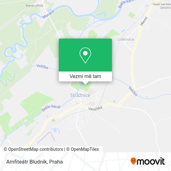 Amfiteátr Bludník mapa