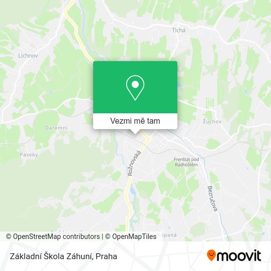 Základní Škola Záhuní mapa