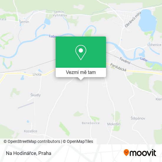 Na Hodinářce mapa