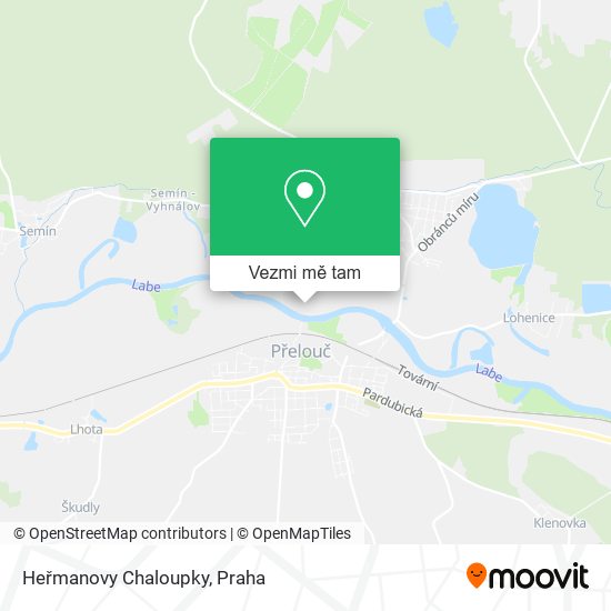 Heřmanovy Chaloupky mapa
