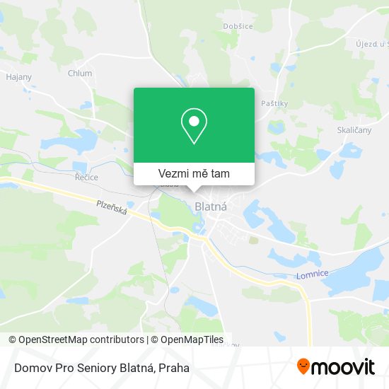 Domov Pro Seniory Blatná mapa