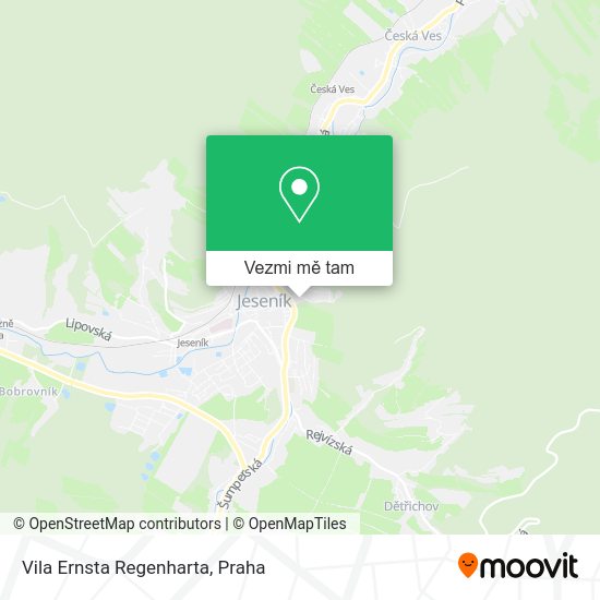 Vila Ernsta Regenharta mapa