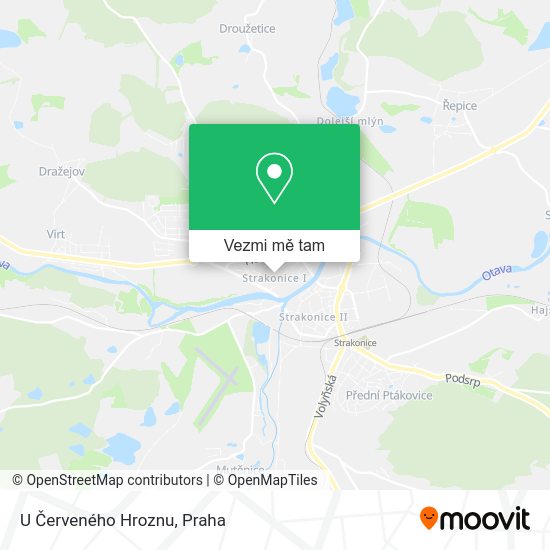 U Červeného Hroznu mapa