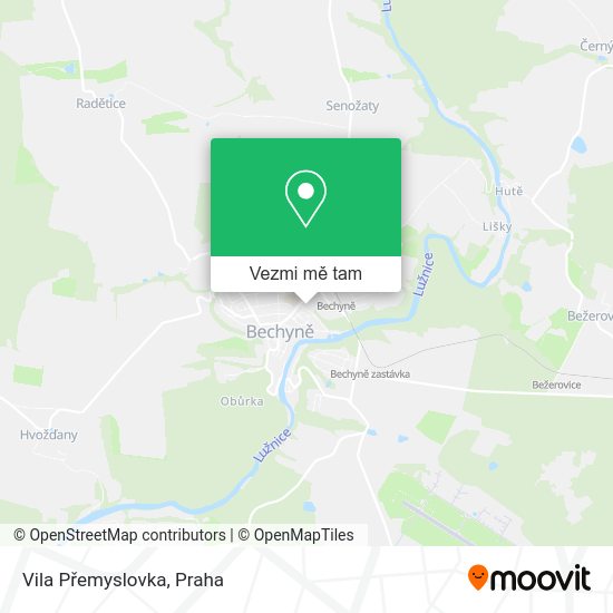 Vila Přemyslovka mapa