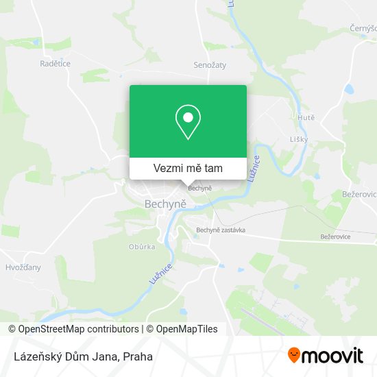 Lázeňský Dům Jana mapa
