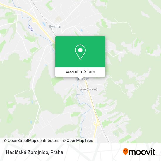 Hasičská Zbrojnice mapa