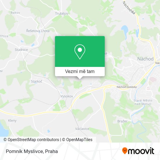 Pomník Myslivce mapa