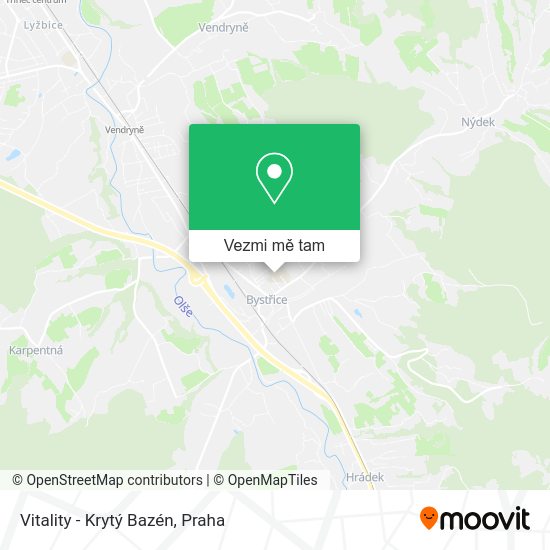 Vitality - Krytý Bazén mapa