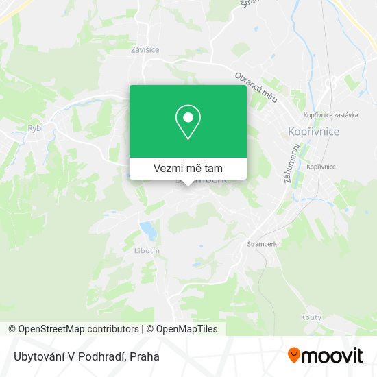 Ubytování V Podhradí mapa