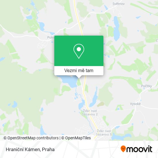 Hraniční Kámen mapa