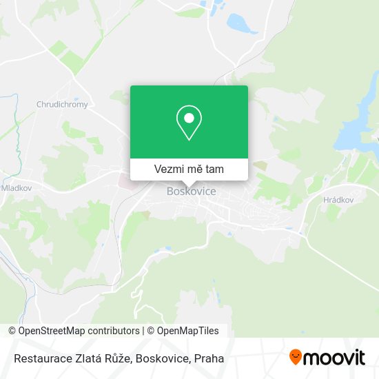 Restaurace Zlatá Růže, Boskovice mapa